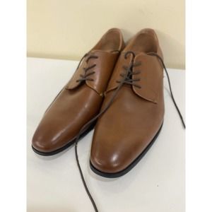 MEN'S EXPRESS Leather Cap Toe DRESS SHOES BROWN Size 9 US